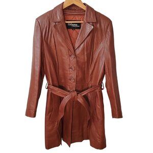 Vintage Wilson Suede and Leather Brown Jacket Removable Liner Pockets and Belt S